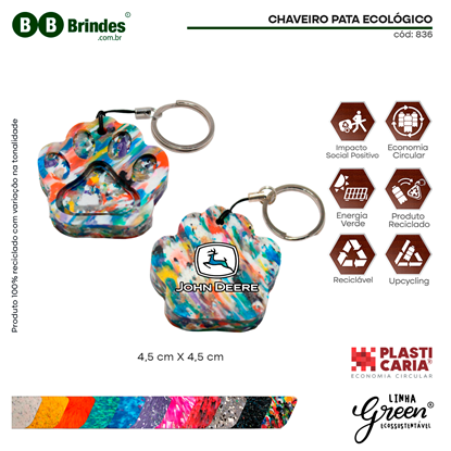 Imagem de Chaveiro Pata Ecológico - Plasticaria